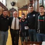 Le zebre del rugby in visita a Beretta