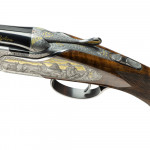dettaglio della cartella sinistra del fucile da collezione Beretta SL3 Dante