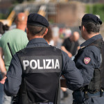 Rome,,Italy,-,June,10,,2017:,Back,Turned,Italian,Policeman