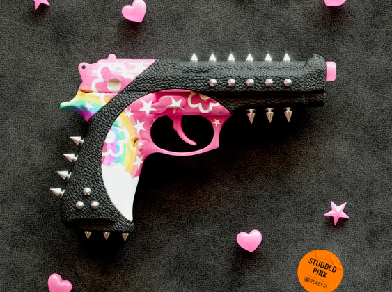 Studded Pink Beretta w3bicons Pop